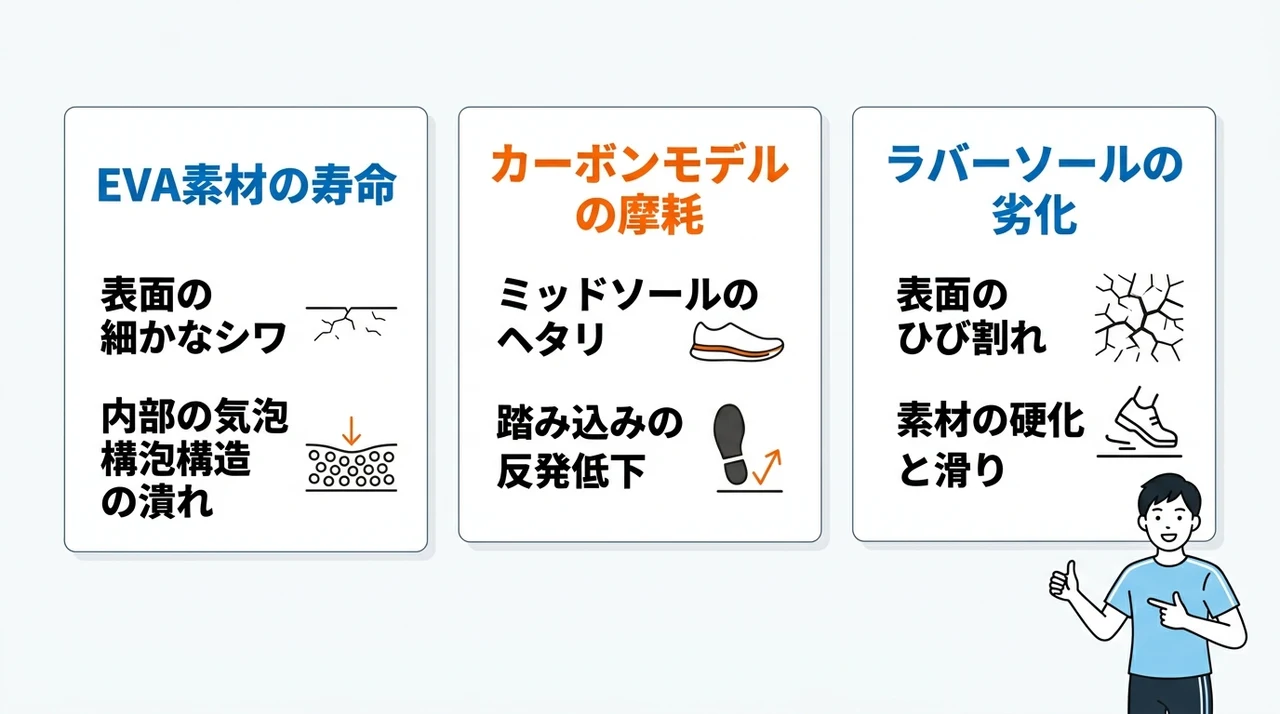 ソール素材別に見る摩耗パターンとその意味