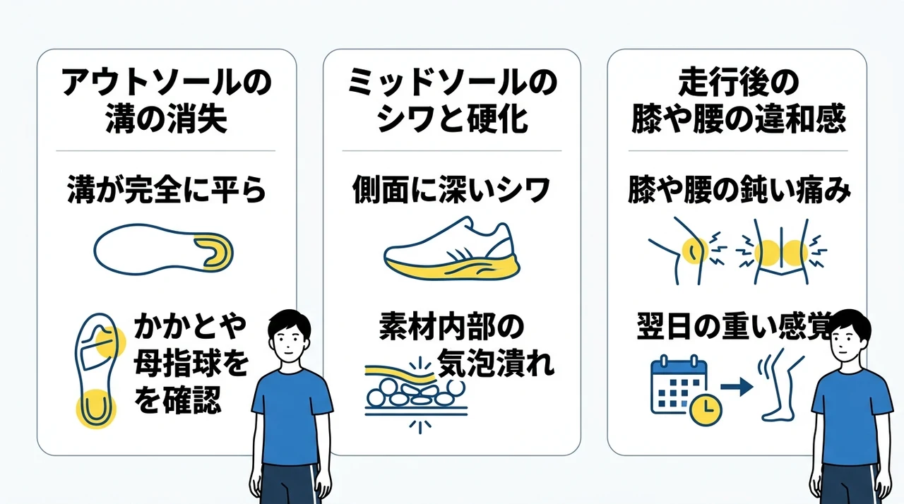 シューズの寿命を判断する買い替えサイン3つ