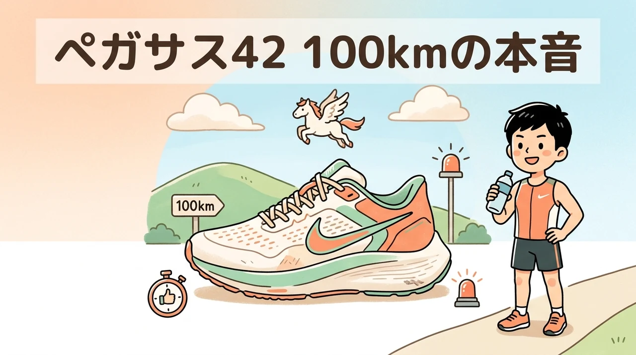 Nike ペガサス42を100km走った正直レビュー