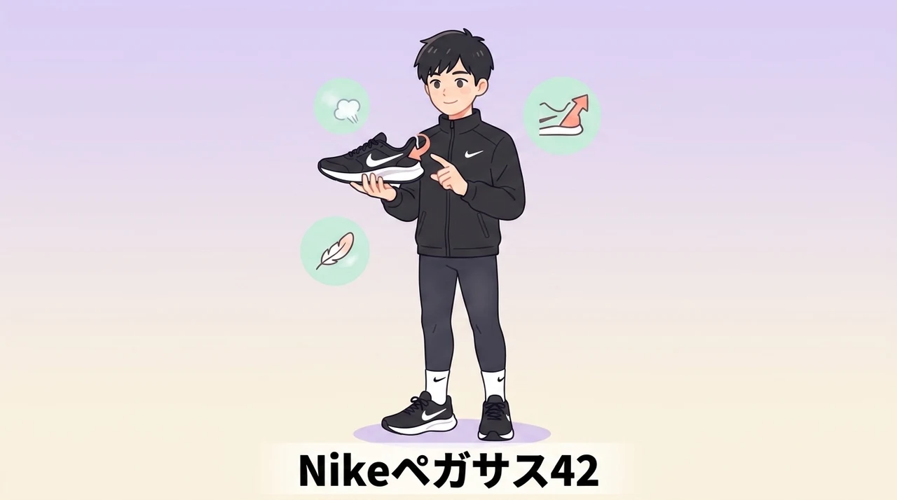 Nike ペガサス42 イージーオンの違いを比較|基本スペックと特徴