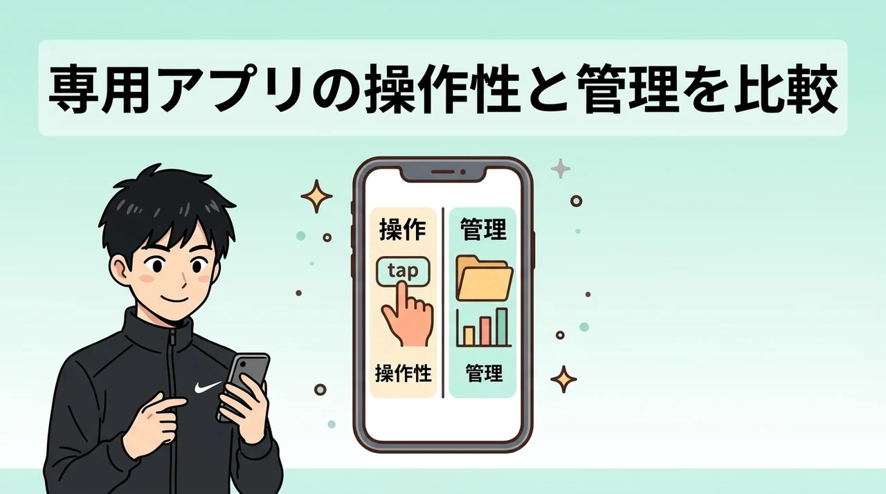 専用アプリの使いやすさと管理機能の違い