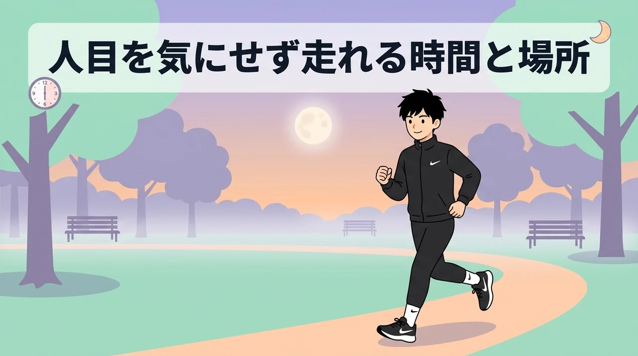 恥ずかしさを軽減するランニングの時間帯と場所選び