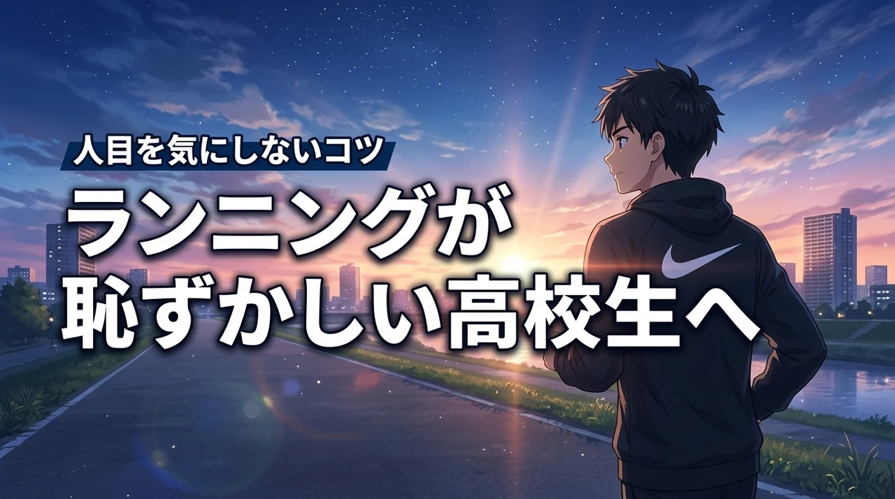 ランニングが恥ずかしい高校生へ 人目を気にせず走るコツ教えます
