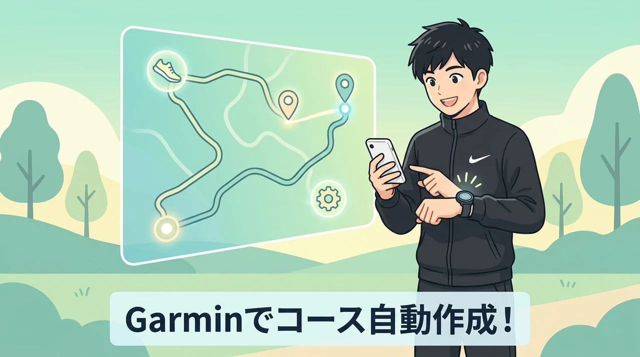 Garmin Connectアプリでコースを自動作成する手順