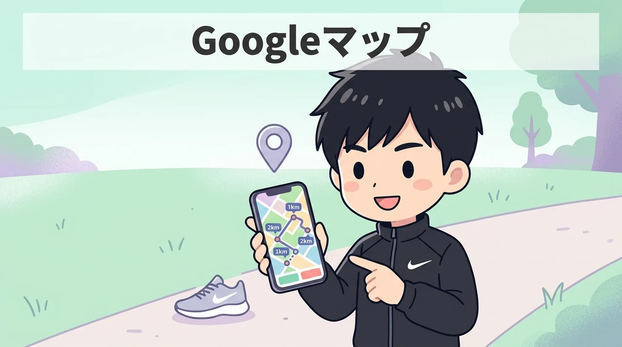 Googleマップでランニングコースを作る基本の距離測定