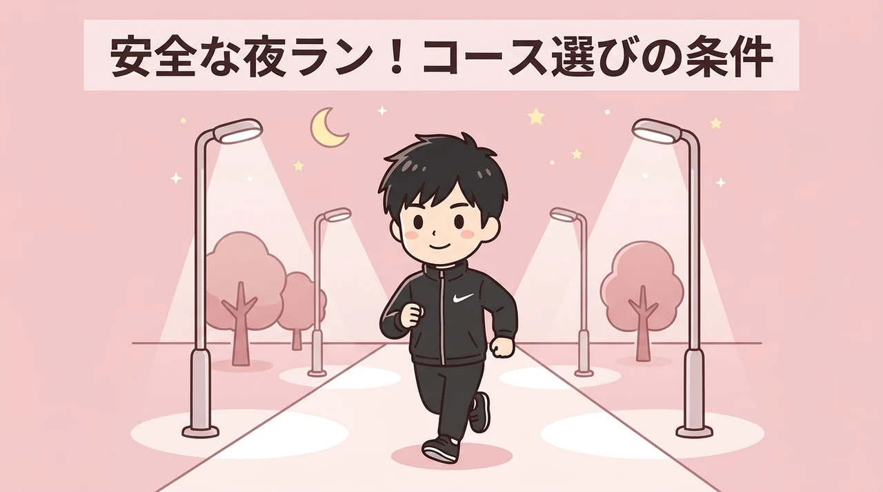 夜ランニングコースの選び方|安全に走るための必須条件