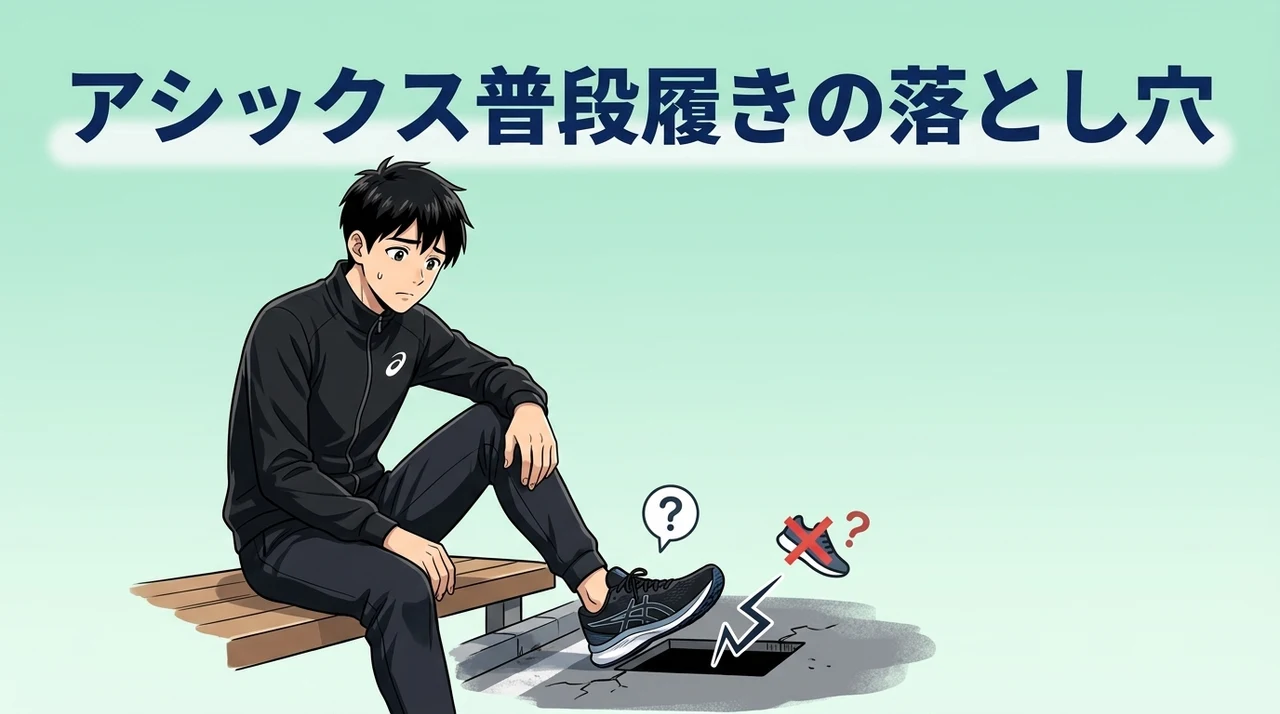 アシックスのランニングシューズを普段履きするデメリット