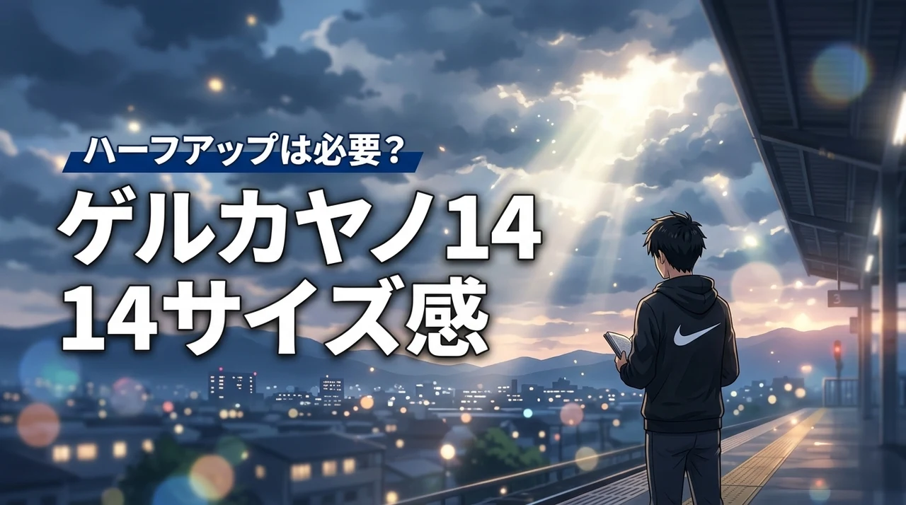 ゲルカヤノ 14のサイズ感で迷う人必見！ハーフアップは必要？足幅別の選び方