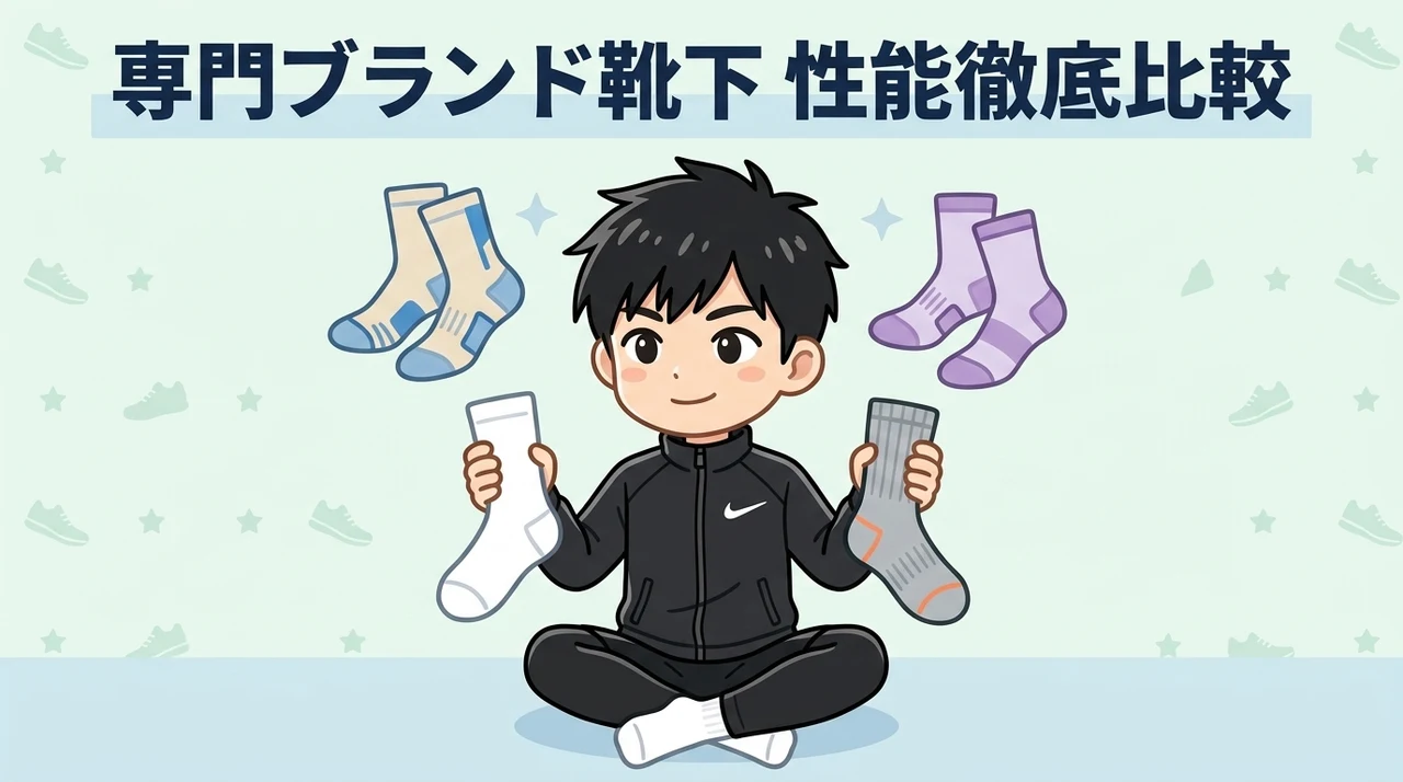 タビオやRxLなどの専門ブランドと靴下の性能を比較