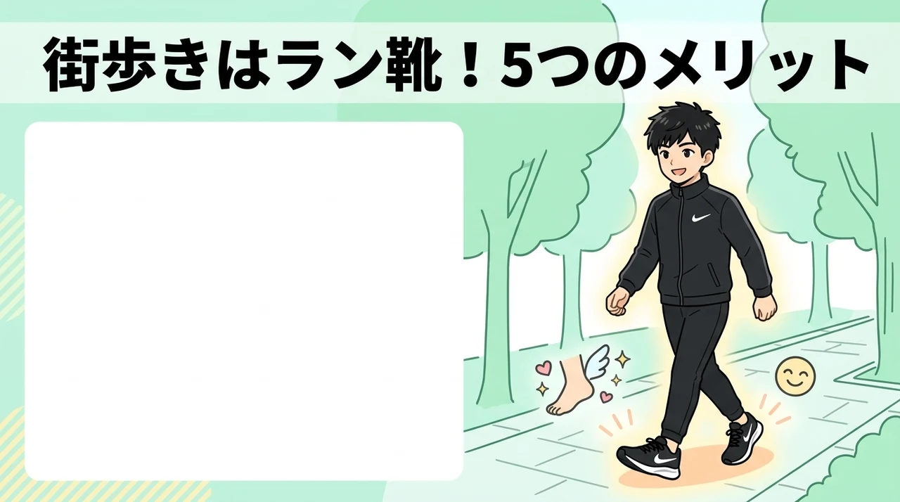 街歩きでランニングシューズを愛用する5つのメリット