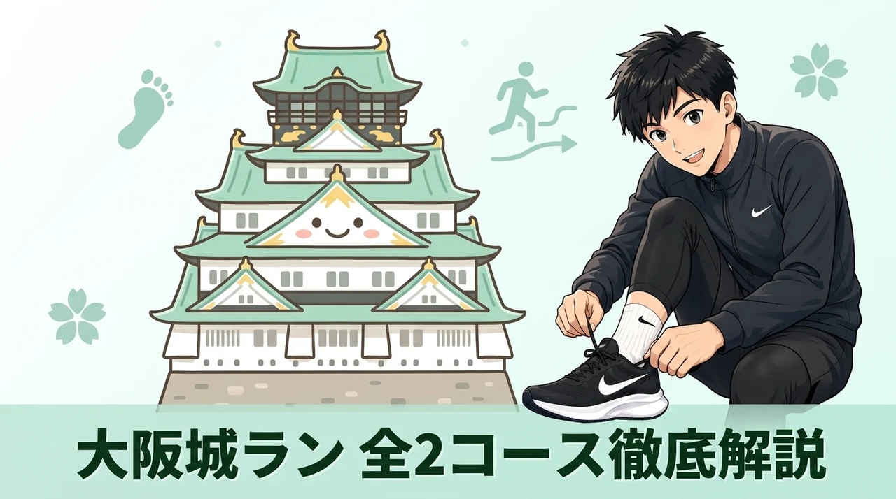 大阪城公園のランニングコース|全2種類の距離とルートを解説