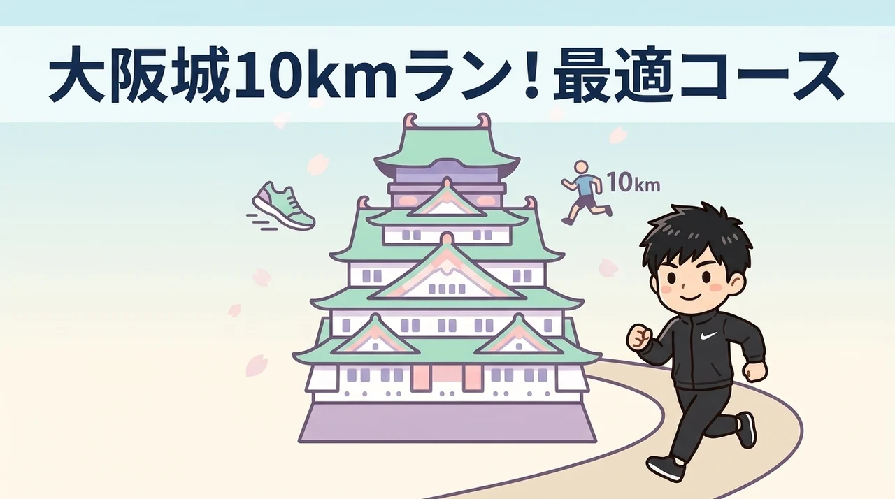 大阪城公園のランニングコースで10km走るおすすめの組み合わせ