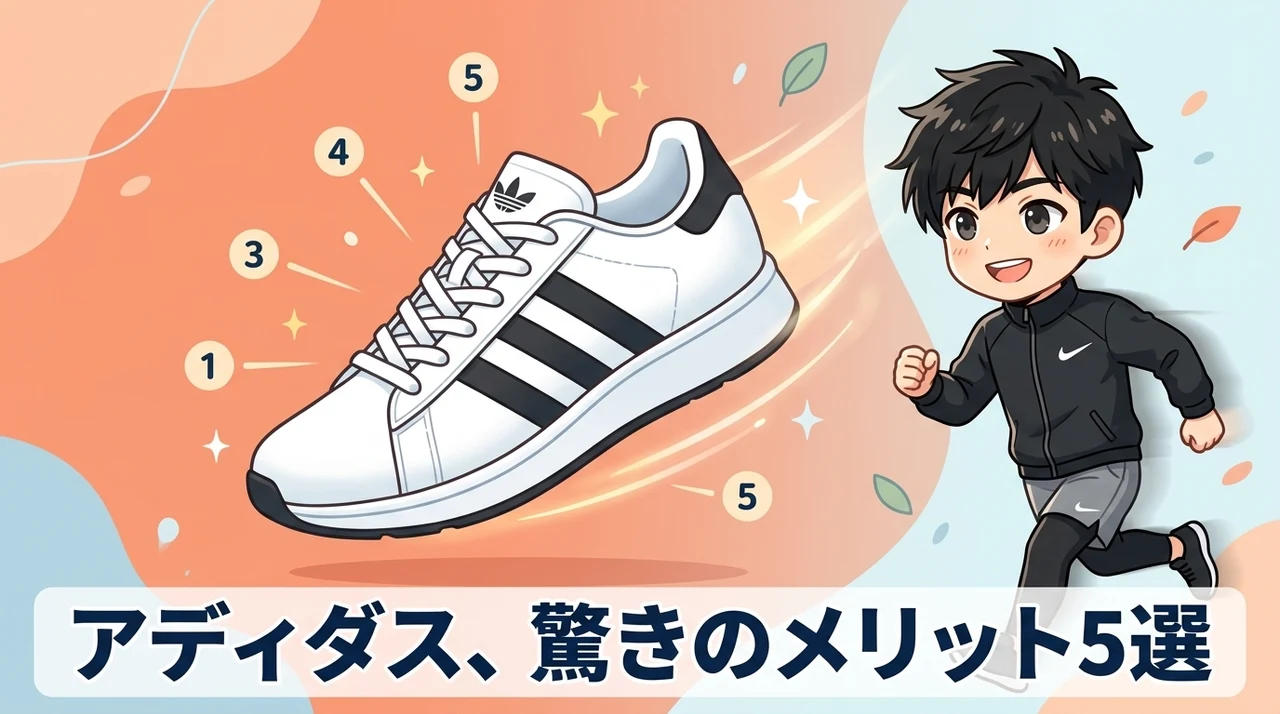 アディダスのシューズで実感できるメリット5つ