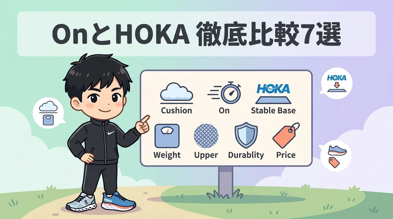 徹底比較!OnとHOKAの機能や履き心地の違い7選