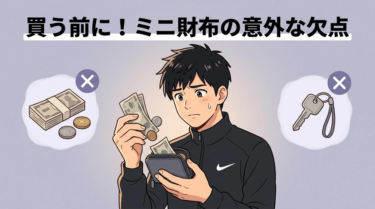 ミニサイズのランニング財布を選ぶ際のデメリットと注意点