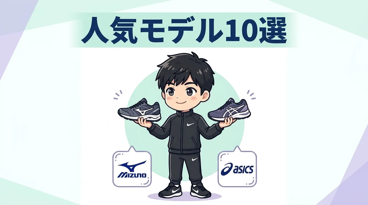 人気モデル10選|ミズノとアシックスのおすすめシューズを比較