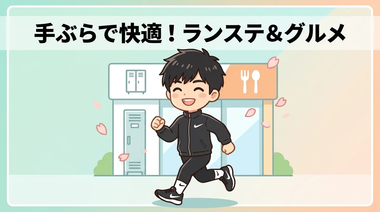 手ぶらで快適！周辺のランステ活用法とおすすめグルメ