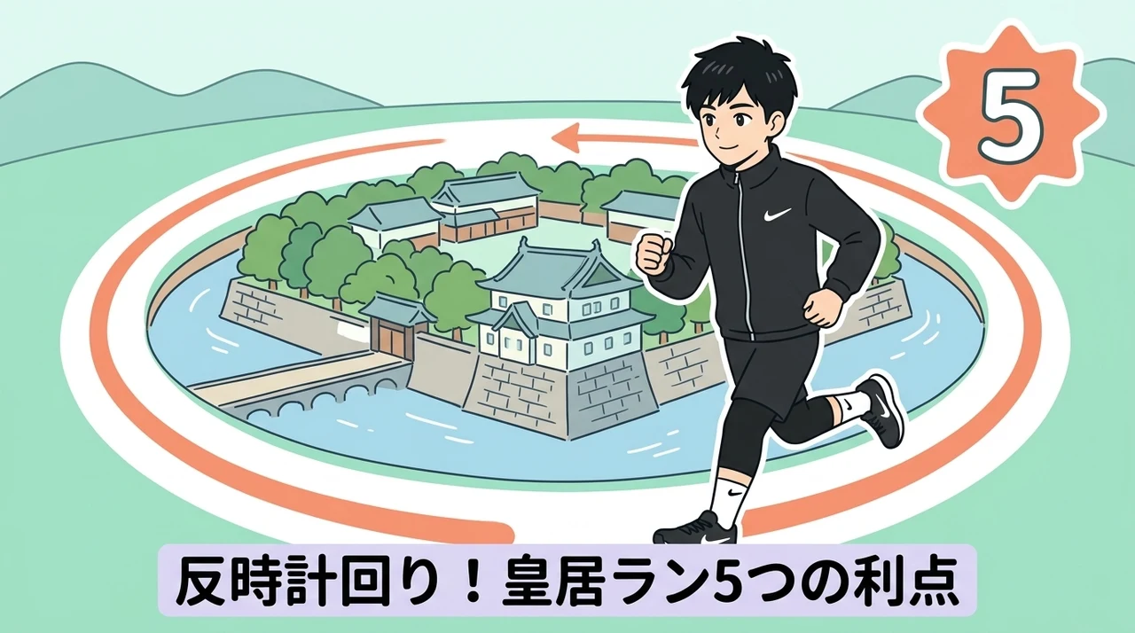 反時計回りで皇居ランを継続する5つのメリット