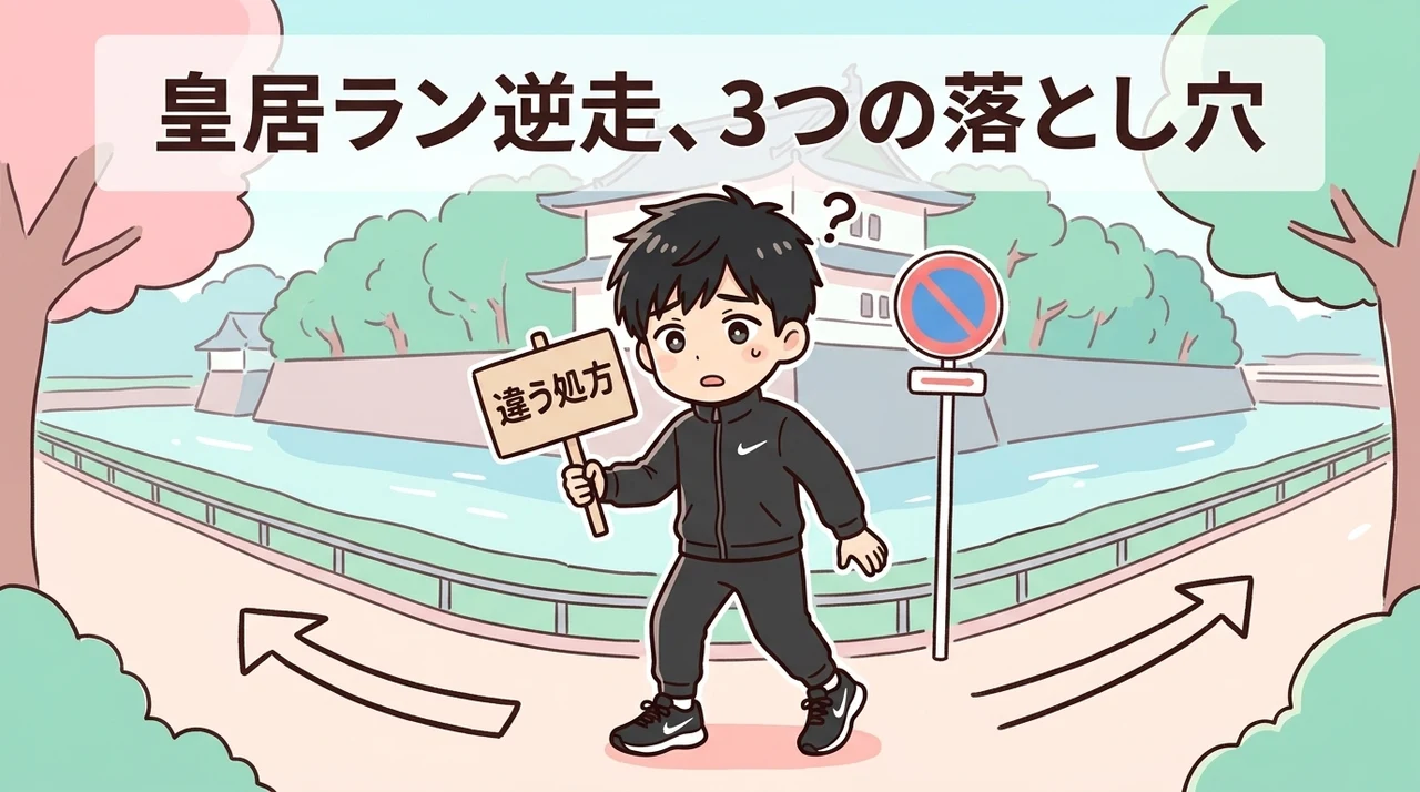 皇居ランで逆走（時計回り）する際に感じるデメリット3つ