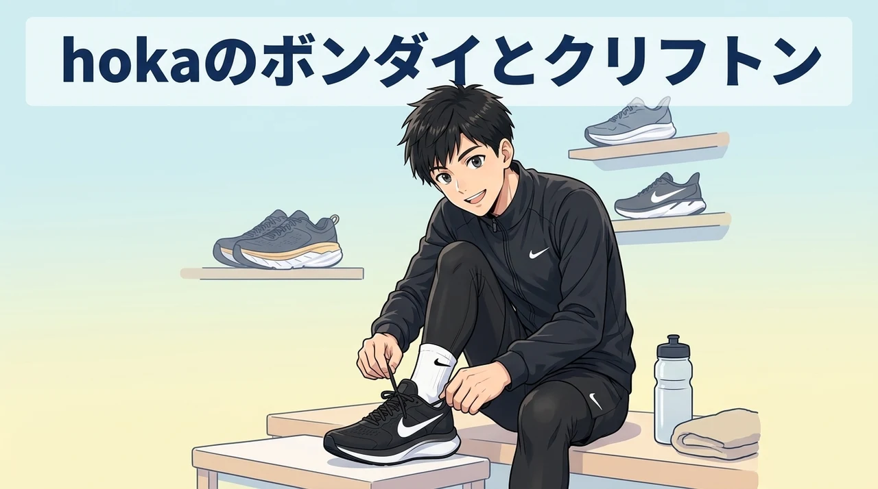 hokaのボンダイとクリフトンの違いとスペック比較